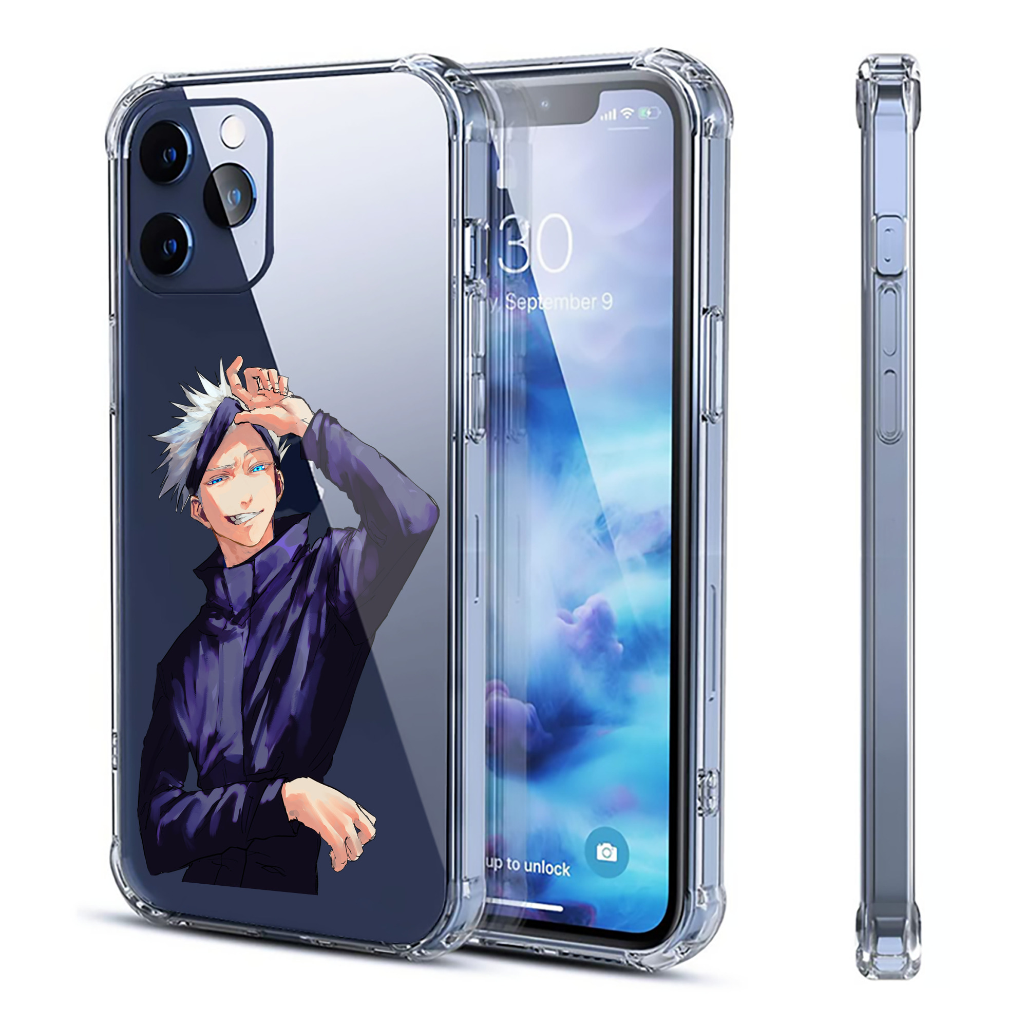 （画像用） 呪術廻戦 Jujutsu Kaisen 【iPhone 12シリーズ対応】透明スマホケース（クリアソフトケース）